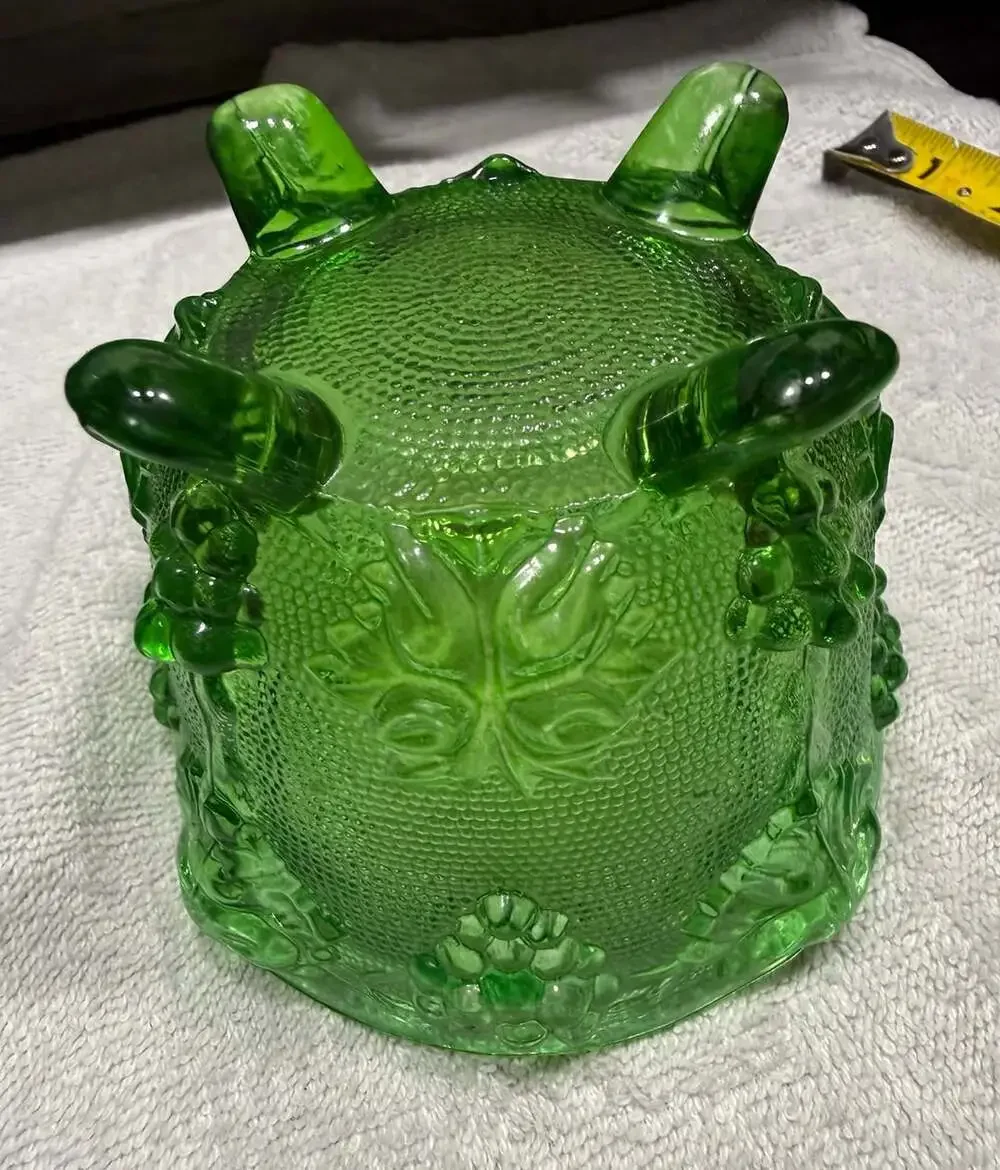 Jeannette Glass Harvest Grape Footed Candy Dish